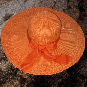 Large Orange Sun Hat